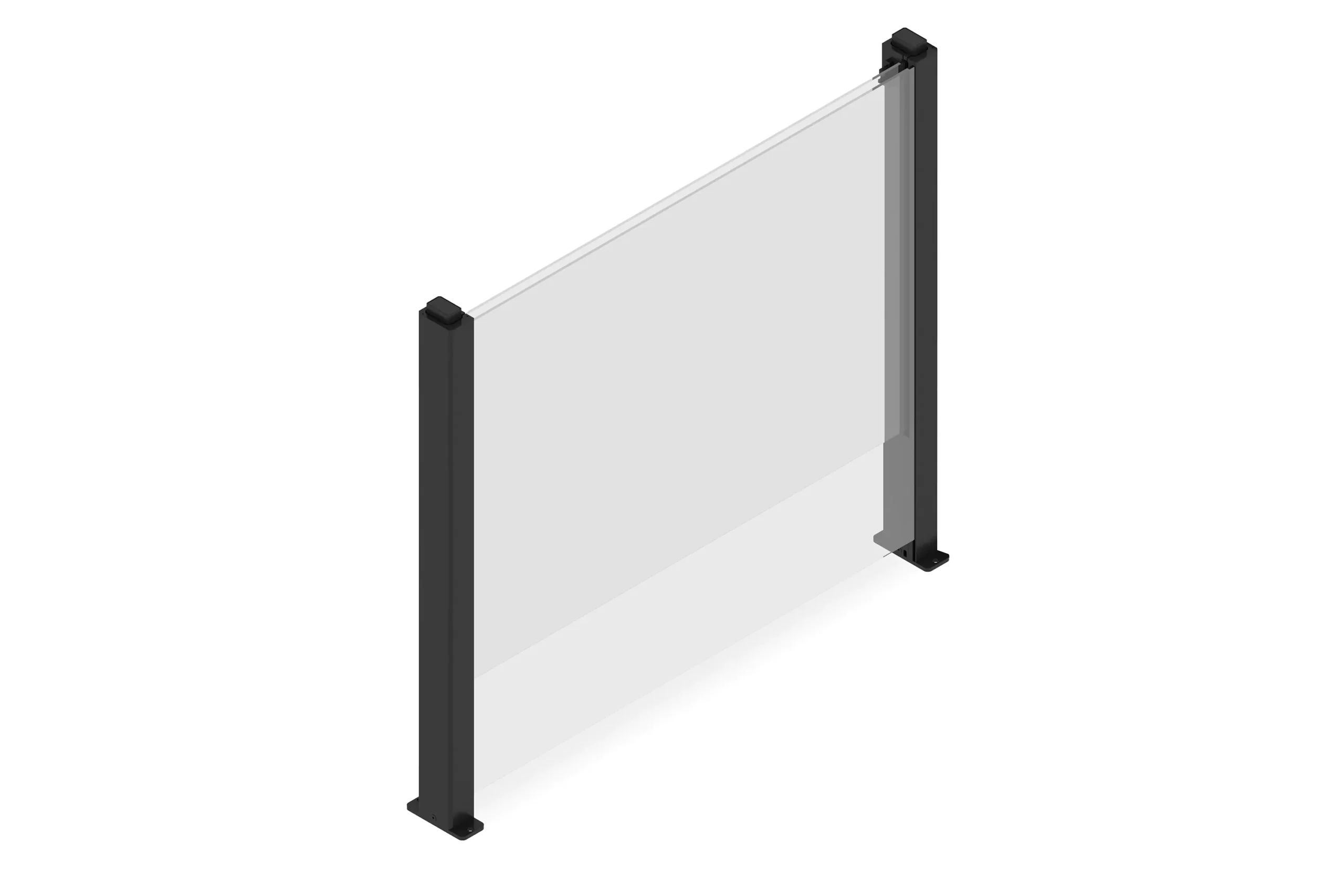 Regulowane ogrodzenie szklane Gutroof Anthracite